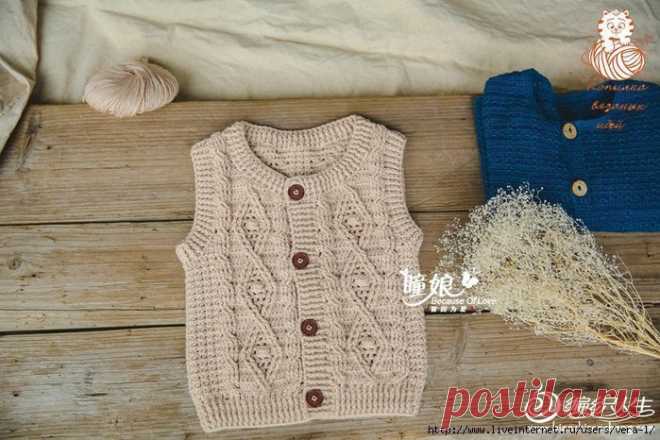 Жилетка для девочки (Вязание крючком) &#8211; Журнал Вдохновение Рукодельницы