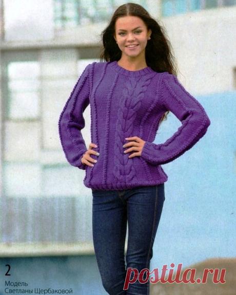 Пуловер. Спицы.