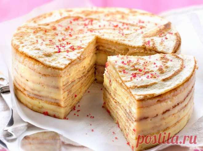 Как сделать блинный торт с шоколадным заварным кремом и яблоками :: Кулинарные рецепты