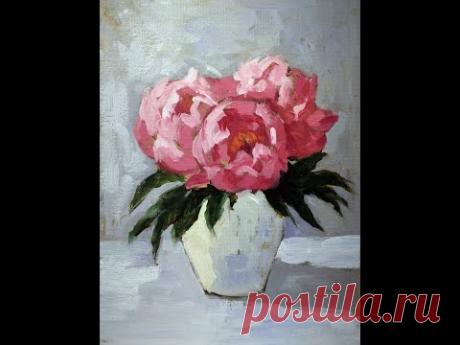 Как написать пионы // Мастер-класс по масляной живописи