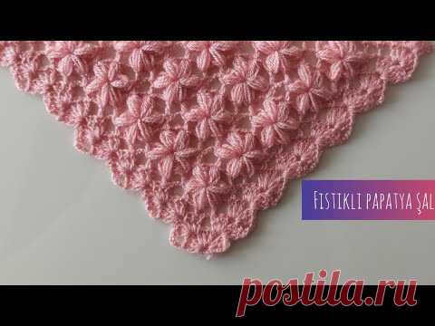 Как сделать фисташковый платок Daisy Model # shawodels # вязаные модели # вязание крючком # etol