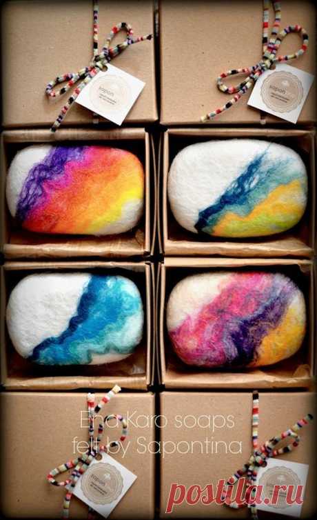 Sapontina felted soaps