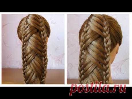 Tuto coiffure: queue de cheval originale et simple 🌸 Coiffure avec tresse, facile à faire