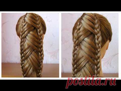 Tuto coiffure: queue de cheval originale et simple 🌸 Coiffure avec tresse, facile à faire