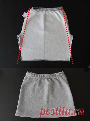 Refashion Jeans to Skirt