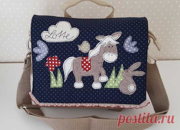Kindergartentaschen - Kindergartenrucksack/ Kindergartentasche Pferd - ein Designerstück von Feinerlei bei DaWanda