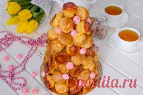 Торт из профитролей Крокембуш рецепт с фото пошагово - 1000.menu