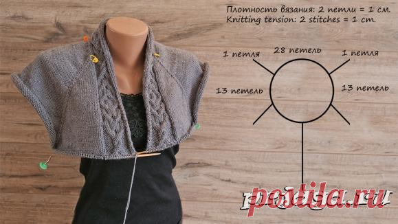 Кардиган – реглан от воротника