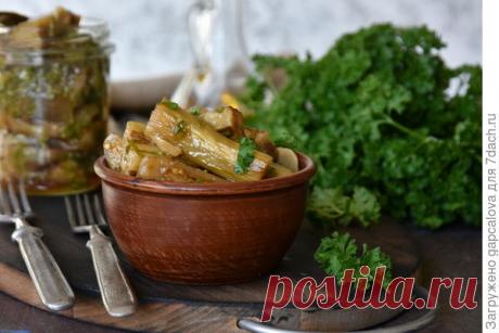 Закуска из баклажанов в пикантном маринаде. Пошаговый рецепт приготовления с фото