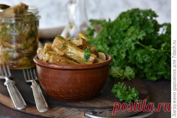 Закуска из баклажанов в пикантном маринаде. Пошаговый рецепт приготовления с фото
