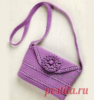 СУМОЧКА КРЮЧКОМ ИЗ ОДНОГО МОТОЧКА
Вам потребуется:
пряжа «Анна» (100% хлопок, 530 м/100 г) - 100 г белого или сиреневого цвета, крючок №2.
Внимание! Основную часть сумочки и ремешок вяжите в две нити, цветок и пуговицу -в одну нить.
Показать полностью…