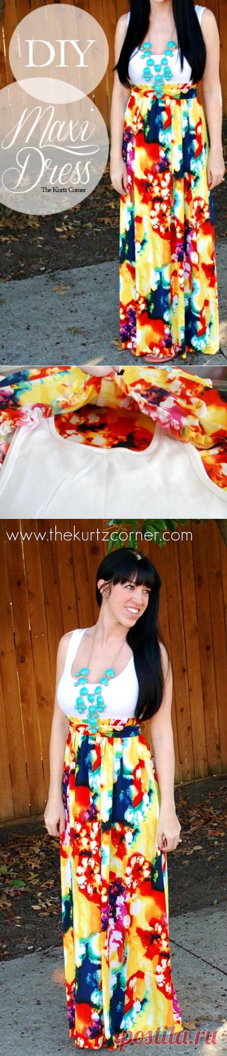 Как сшить летнее платье легко и быстро. Summer dress knitwear. ~ HandMadiya.com
