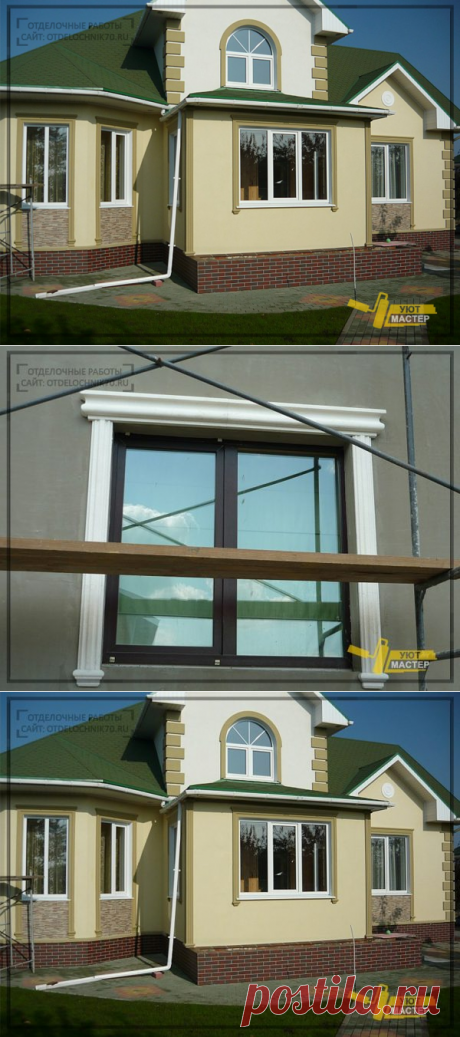 Отделка фасада загородного дома в Томске. Недорого.