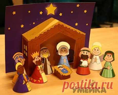 Вертеп из бумаги своими руками с шаблонами