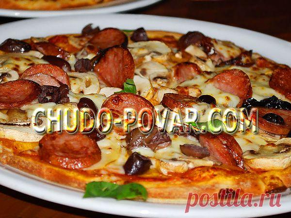 ПИЦЦА НА СКОВОРОДЕ. Рецепт пиццы на сковороде за 10 минут с фото