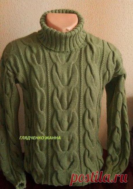 Мужской свитер с косами вязаный спицами с описанием.
Размеры: S/M/L/XL/XXL.
Вам потребуется: 950/1050/1100/ 1200/1250 г зелёной пряжи Bergere de France Magic+ (50% шерсти, 50% акрила, 80 м/50 г); спицы № 5 и № 6.
Показать полностью…