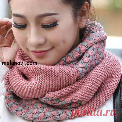 Модный снуд спицами - несколько новых идей | Мисс Лана Ви | Ms Lana Vi