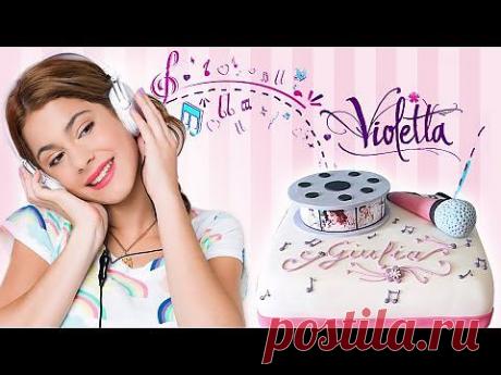 ▶ Torta di compleanno di Violetta con pasta di zucchero - YouTube