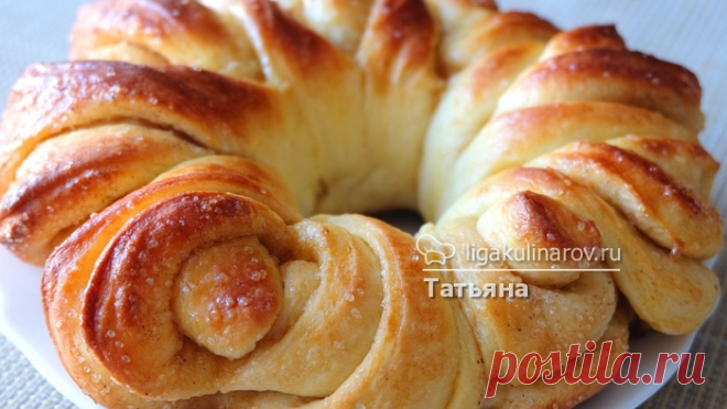 Пошаговый рецепт колеса с сахаром и корицей с фото