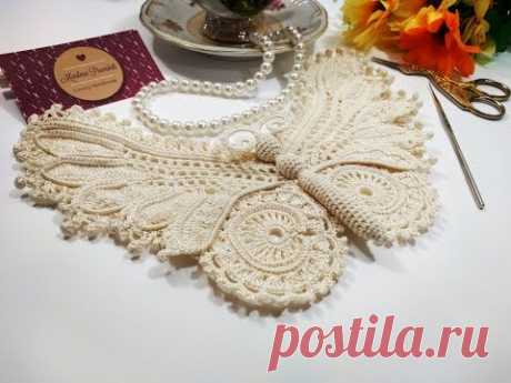 Como Tecer uma Beautiful Irish Crochet Butterfly Parte 1