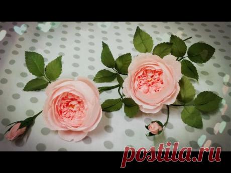 Красавица пионовидная роза своими руками!