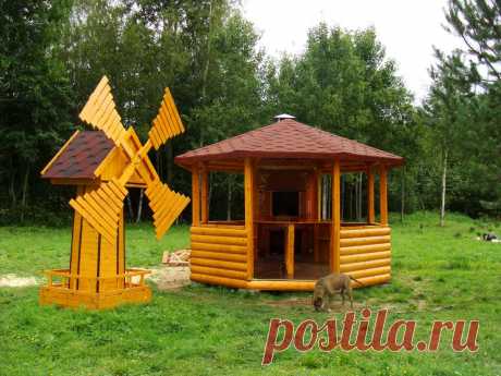 Беседка с кирпичным мангалом: этапы строительства