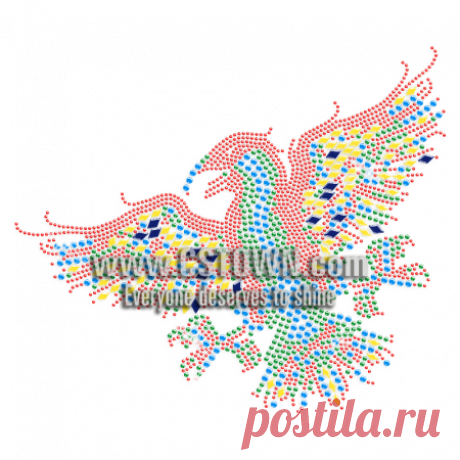 Colorful Hawk Rhinestone Iron ons - CSTOWN