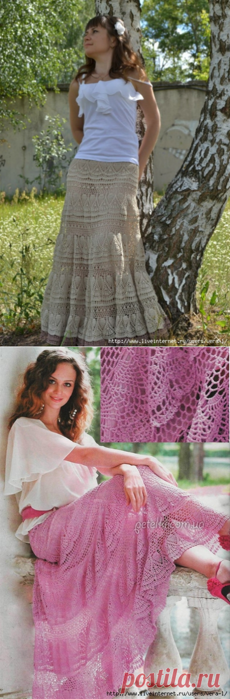 Юбка крючком