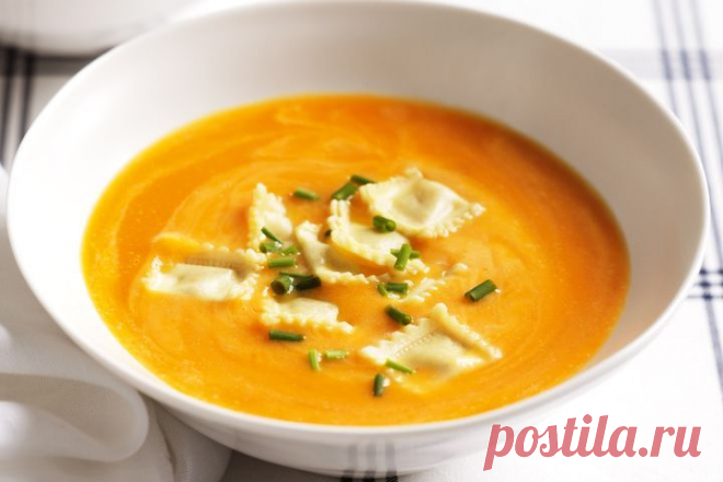 Pumpkin soup with hidden treasures
