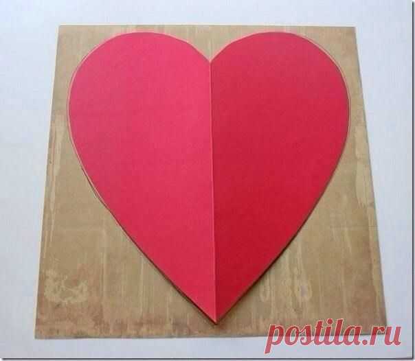 конверт в форме сердца