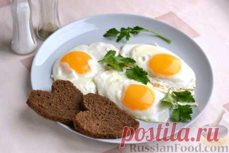 Рецепт: Яичница-глазунья на сливочном масле на RussianFood.com