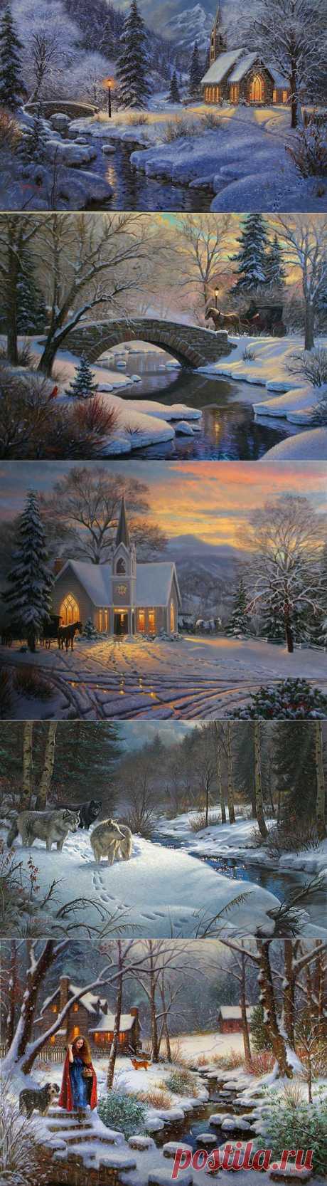Художник Mark Keathley \ Зимние пейзажи.