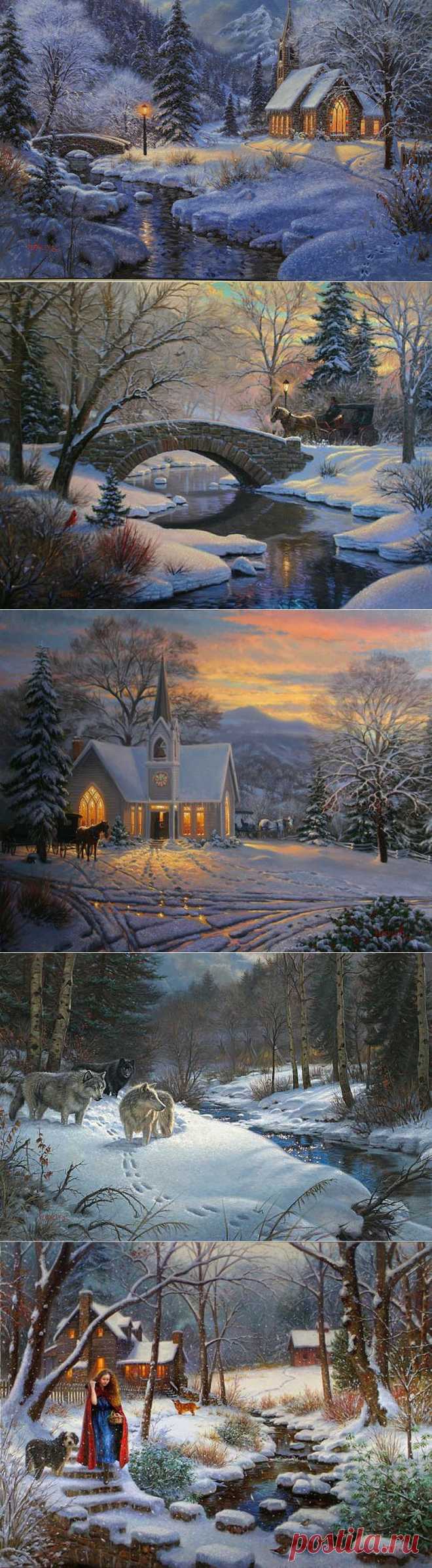 Художник Mark Keathley \ Зимние пейзажи.