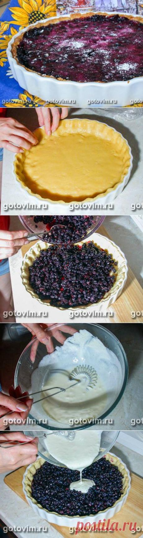 Черничный пирог со сметаной.