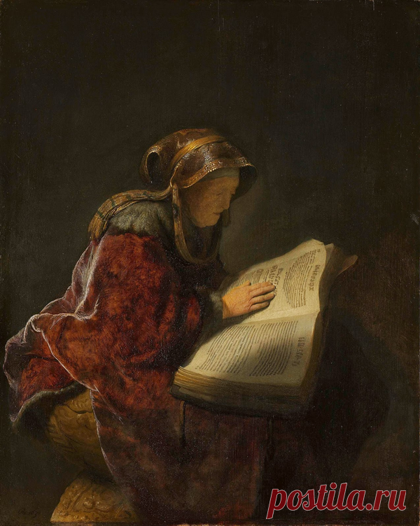 Пожилая женщина (возможно, мать Рембрандта в виде пророчицы Анны (1631)