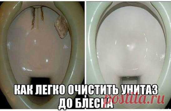 Простой трюк поможет тебе очистить унитаз от всех загрязнений! 
И надолго избавит от неприятного запаха!
Туалет — это место, где ты чаще всего бываешь в чём мать родила, поэтому эта комната должна оставаться идеально чистой. Но так бывает далеко не всегда. Причиной мочевого камня является большей частью жесткая вода. Особенно сильно отложения образуются, если протекает бачок. А вот причиной ржавчины на унитазе выступают ржавые трубы.
На полках магазинов расставлено множество различных чистящих