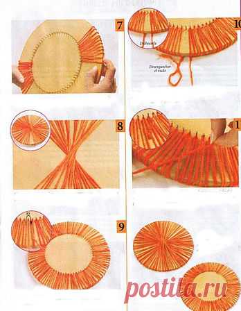 Плетение шапочки-берета старинным способом | Практичное рукоделие из подручных материалов/Плюшкина со знаком 