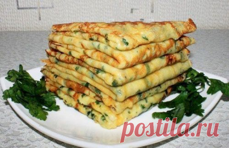 Сырные блинчики с зеленью | Raznosole.com