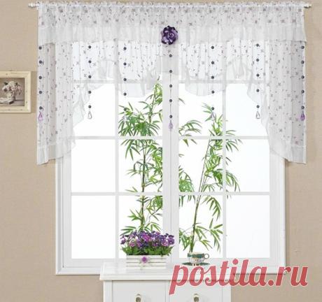 Красивые шторы на кухню... тем у кого она маленькая, этот пост - находка!