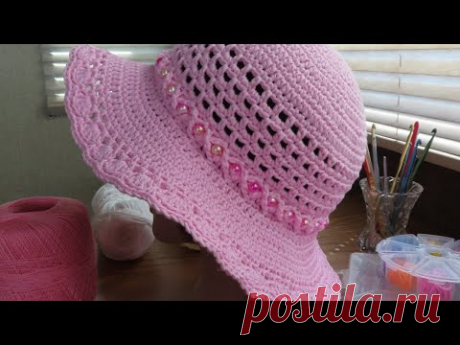 Part 3 Crochet Sparkly Summer Sun Hat