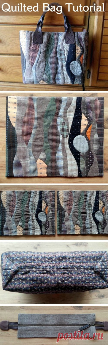 Patchwork bag, pattern - quilt. Стеганая сумка ~ https://www.handmadiya.com/2015/08/patchwork-bag-pattern-quilt.html