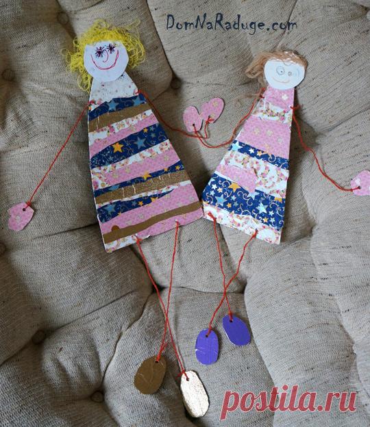 Куклы из картона и подарочной бумаги « Дом на Радуге — здесь живёт художник