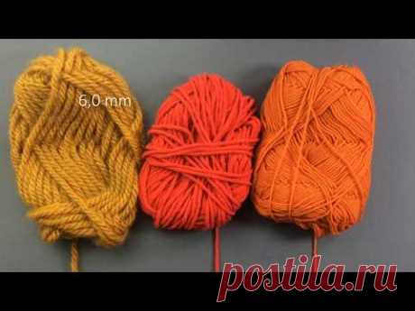 Подбор спиц к пряже. Вязание спицами / Choice of Knitting needles for yarn.
