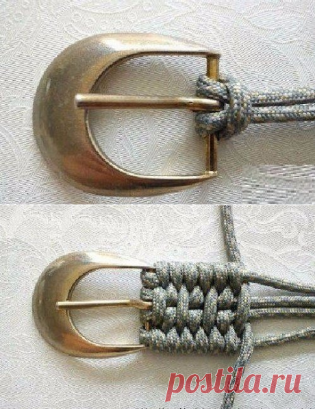 Плетем красивый пояс — Сделай сам, идеи для творчества - DIY Ideas