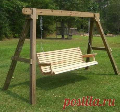 Садовые качели своими руками.