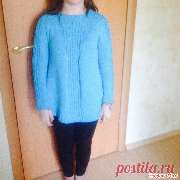 Ленивый реглан сверху... я это сделала!!! - Вязание - Страна Мам