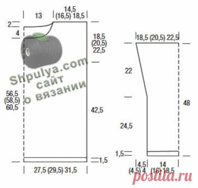 Летний вязаный пуловер с сочетанием ажурных мотивов