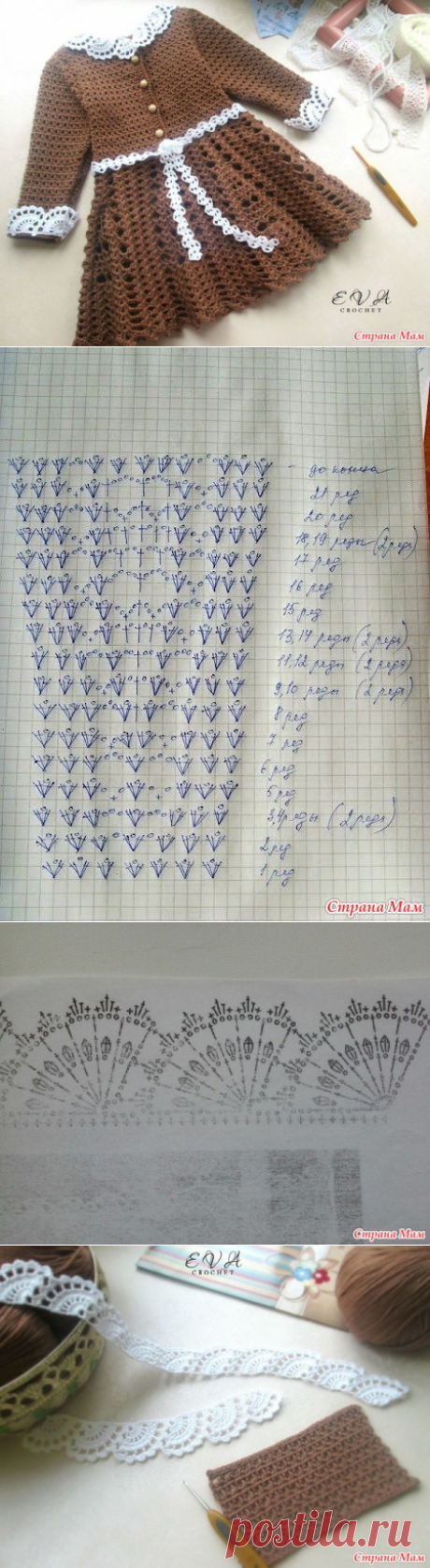 Платье для девочки &quot;Прованс&quot; - Вязание - Страна Мам