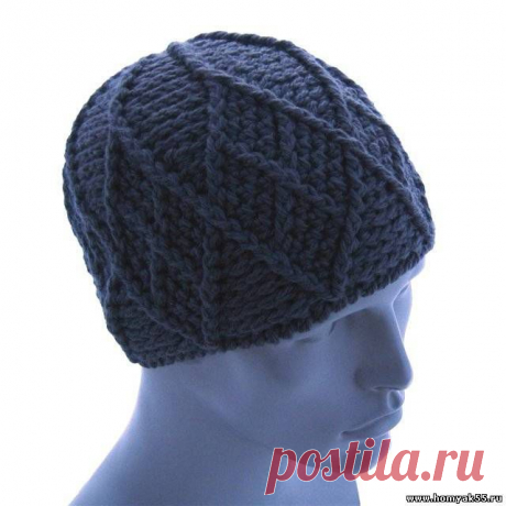 Мужская шапка крючком