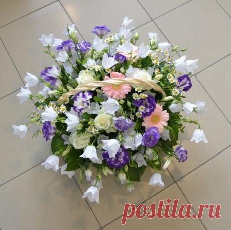 Корзина с полевыми цветами для Алексея